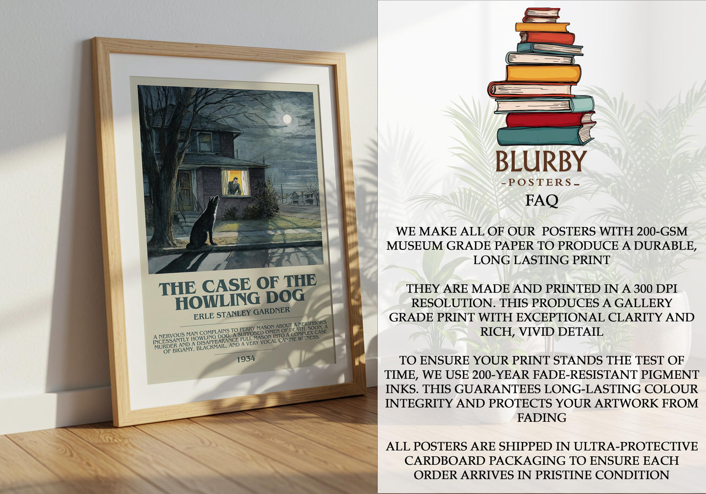 The Case of the Howling Dog by Erle Stanley Gardner | Descriptive Modern Book Art | Poster