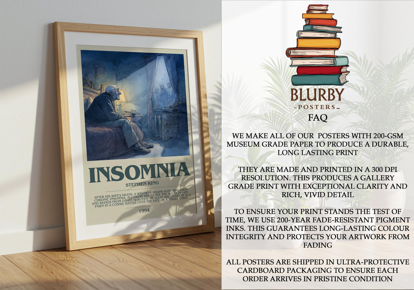 Insomnia by Stephen King | Descriptive Modern Book Art | Poster