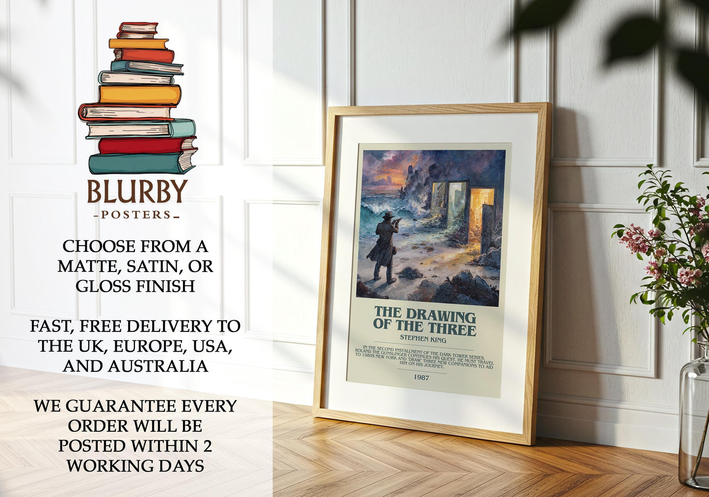 The Drawing of the Three book poster packaging – museum-quality print rolled in protective tube