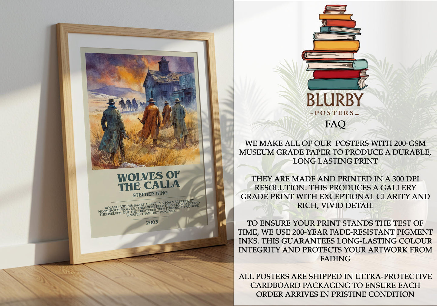 Wolves Of The Calla by Stephen King | Descriptive Modern Book Art | Poster