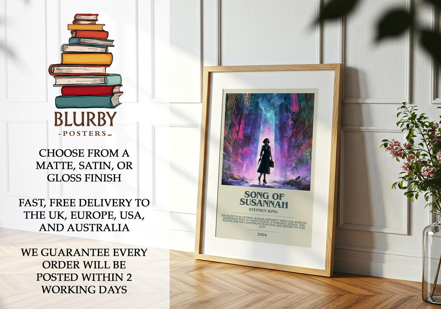 Song of Susannah book poster packaging – museum-quality print rolled in protective tube