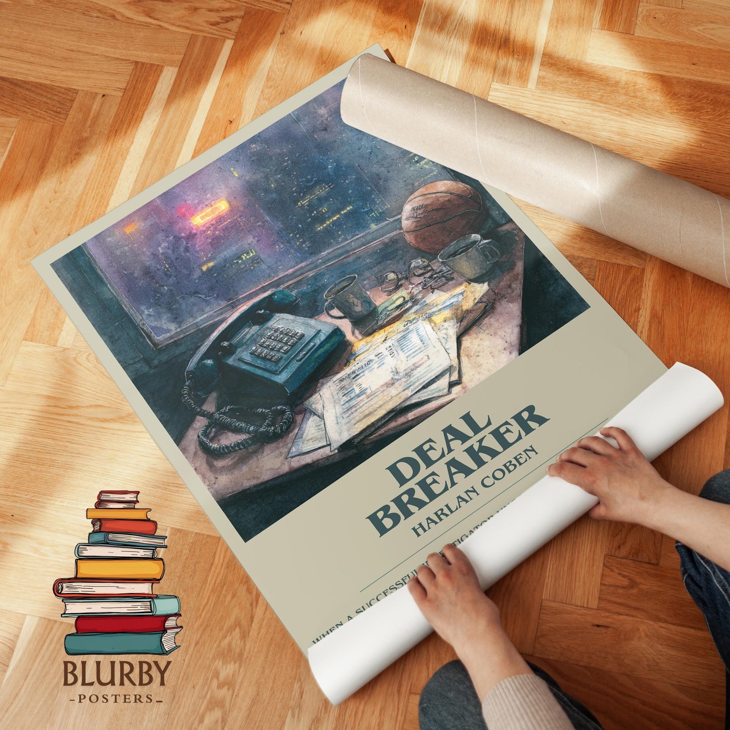 Deal Breaker book poster packaging – museum-quality print rolled in protective tube