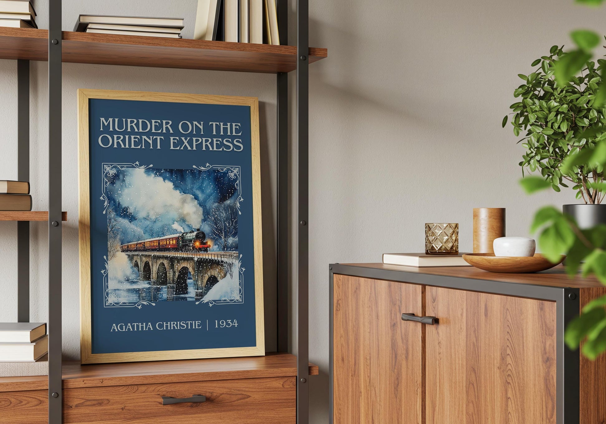 Murder On The Orient Express by Agatha Christie | Descriptive Book Poster | Minimalist