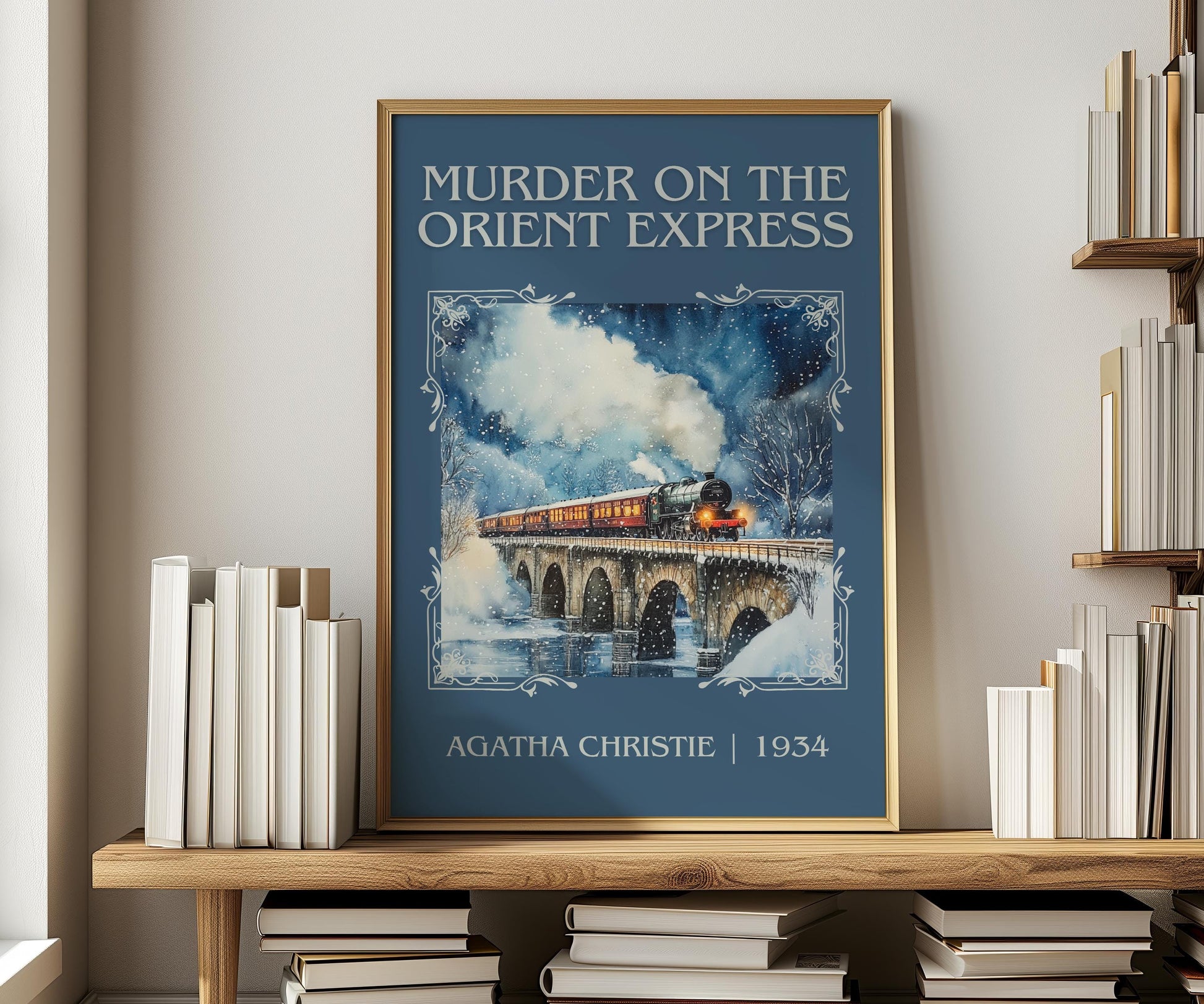 Murder On The Orient Express by Agatha Christie | Descriptive Book Poster | Minimalist