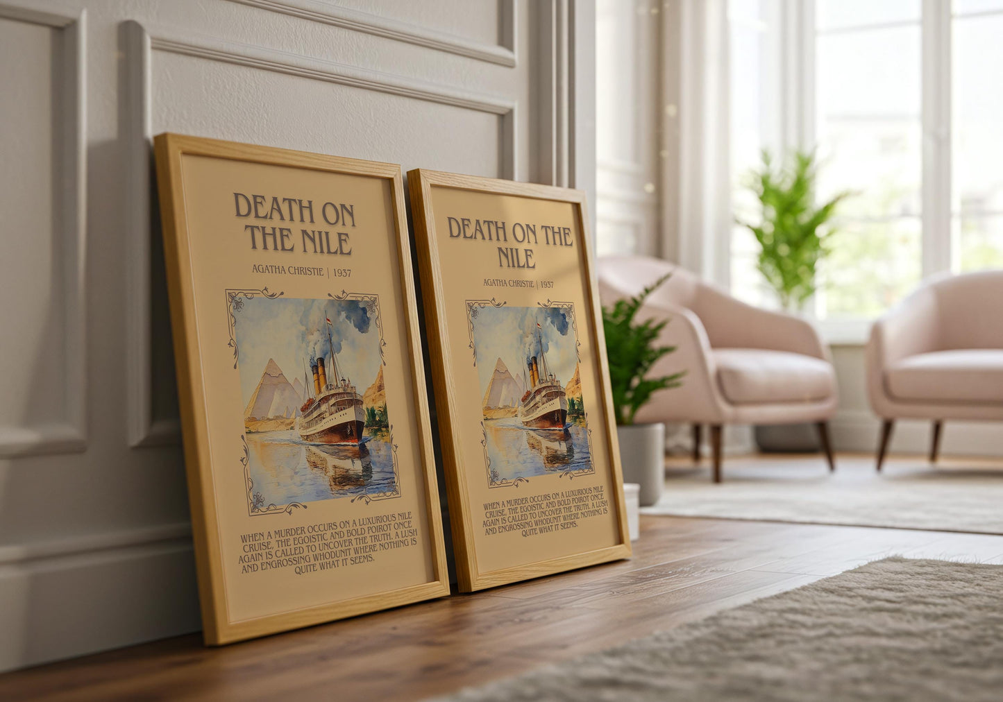 Death On The Nile by Agatha Christie | Descriptive Book Poster | Blurby