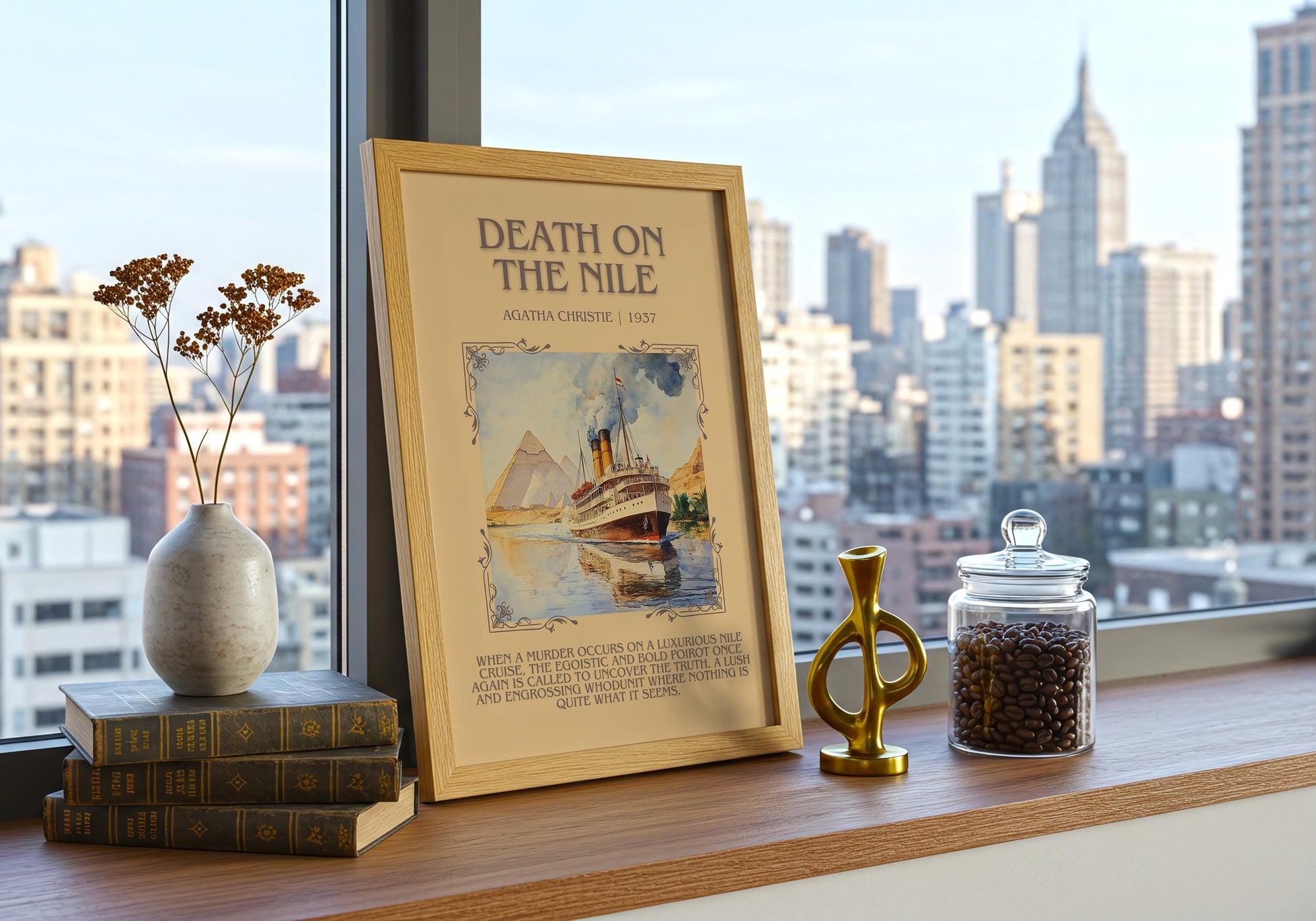 Death On The Nile by Agatha Christie | Descriptive Book Poster | Blurby