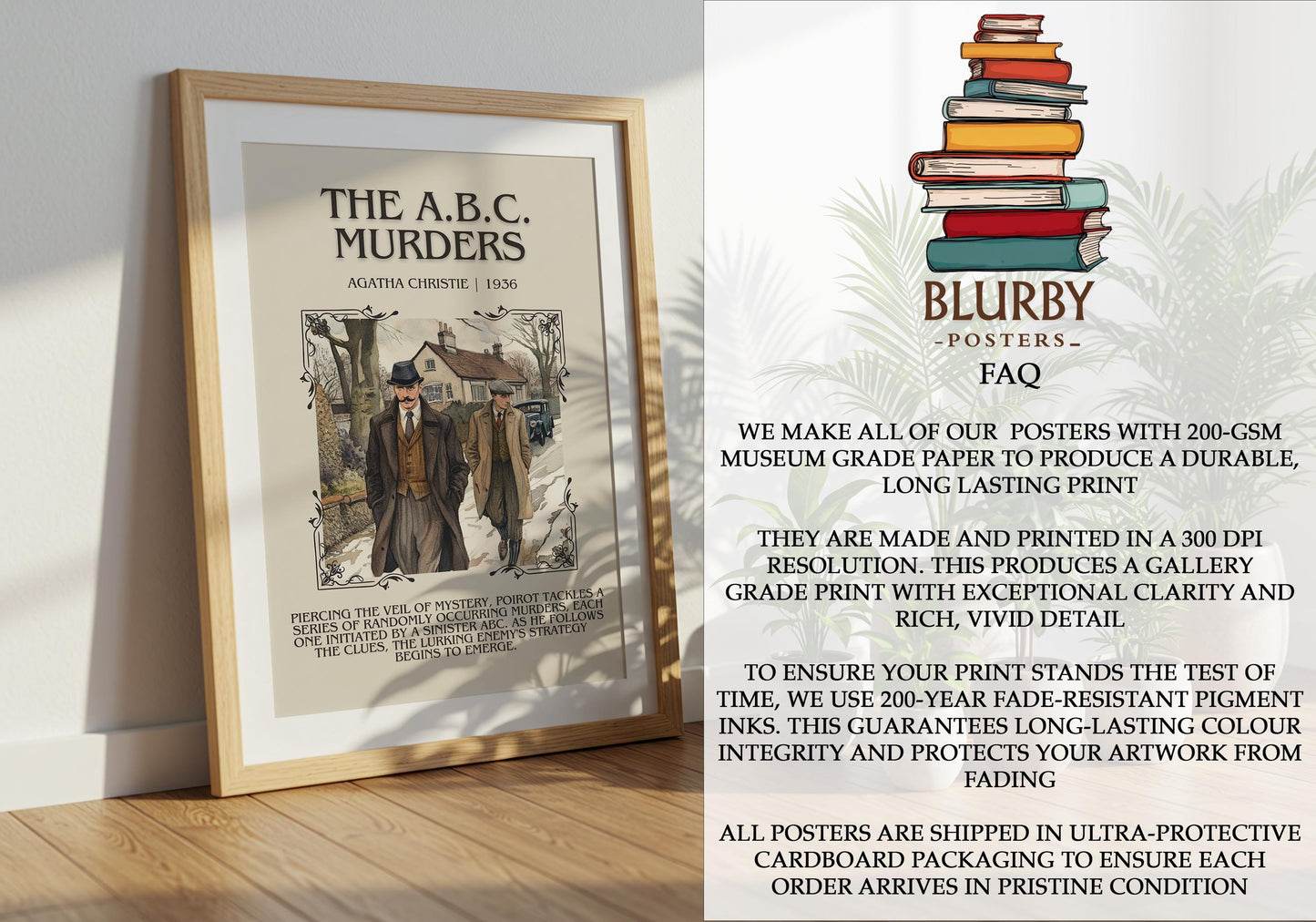 The ABC Murders by Agatha Christie | Descriptive Book Poster | Blurby