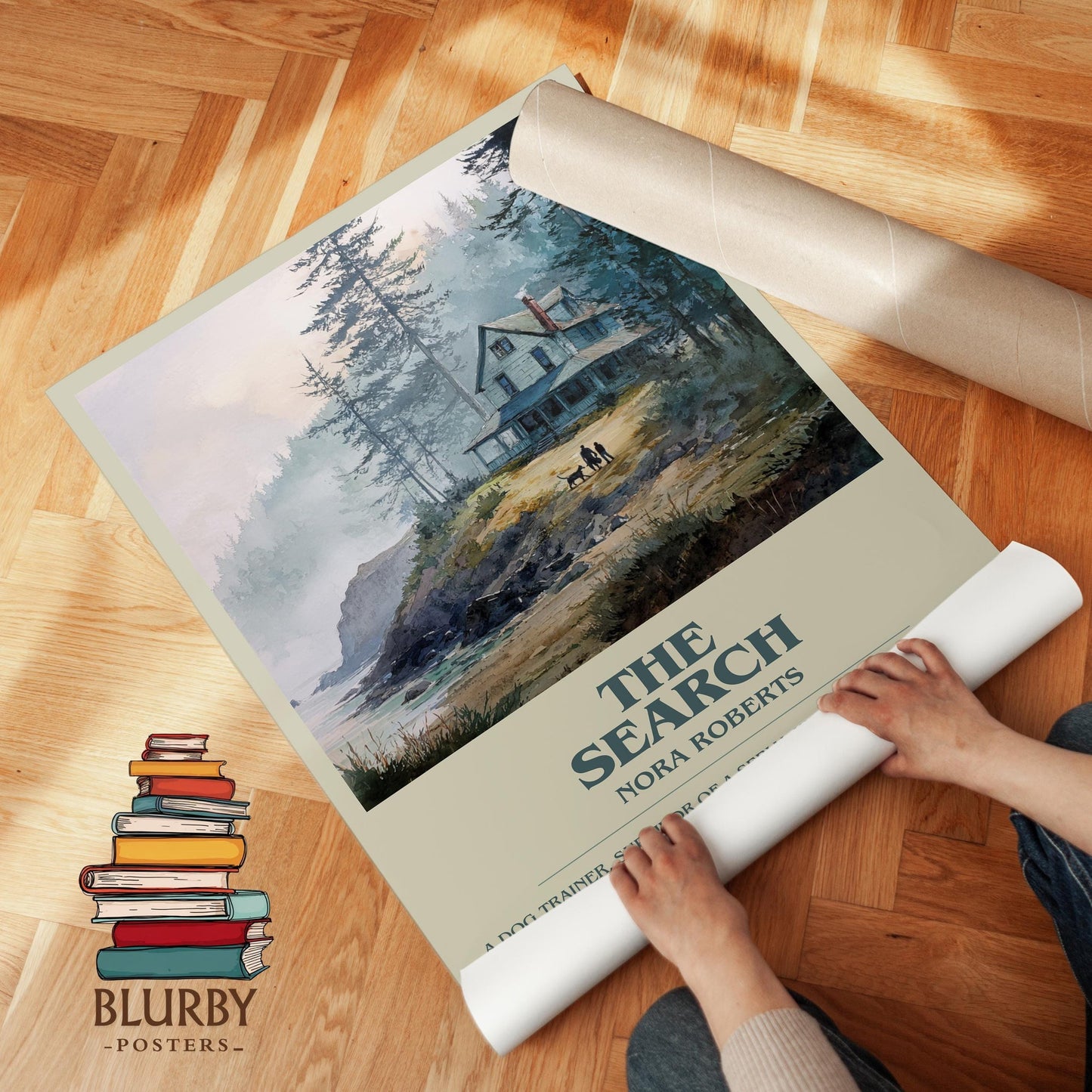 The Search book poster packaging – museum-quality print rolled in protective tube
