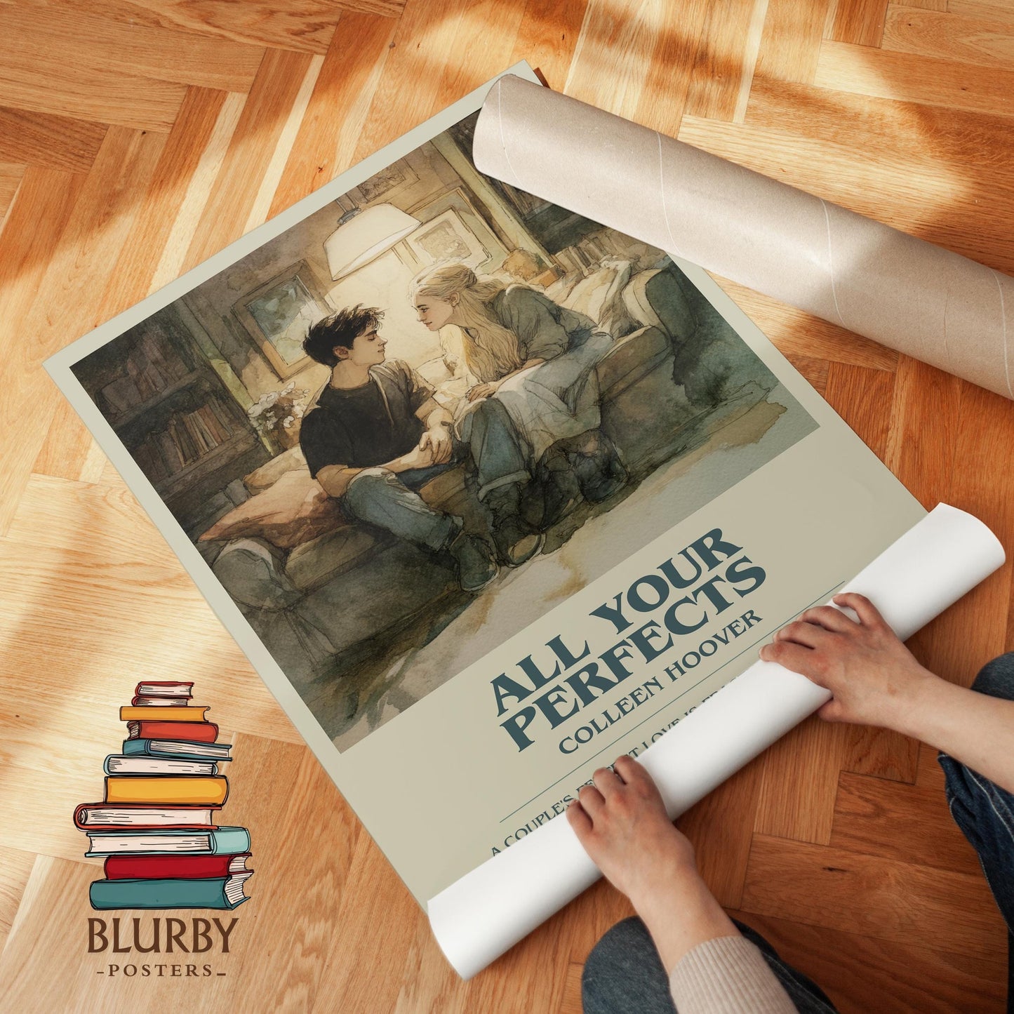 All Your Perfects book poster packaging – museum-quality print rolled in protective tube