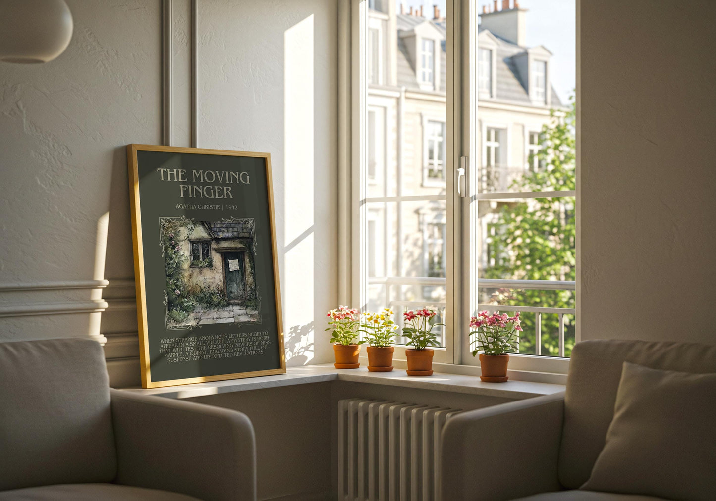 The Moving Finger by Agatha Christie | Descriptive Book Poster | Blurby