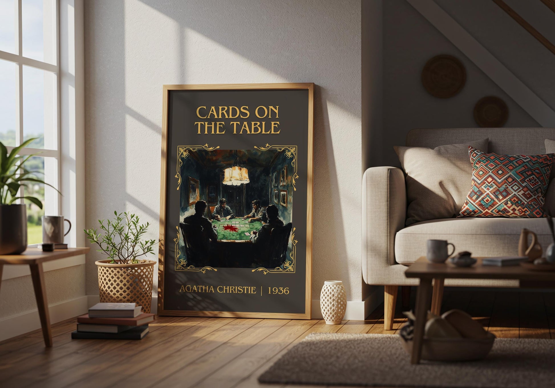 Cards On The Table by Agatha Christie | Descriptive Book Poster | Minimalist