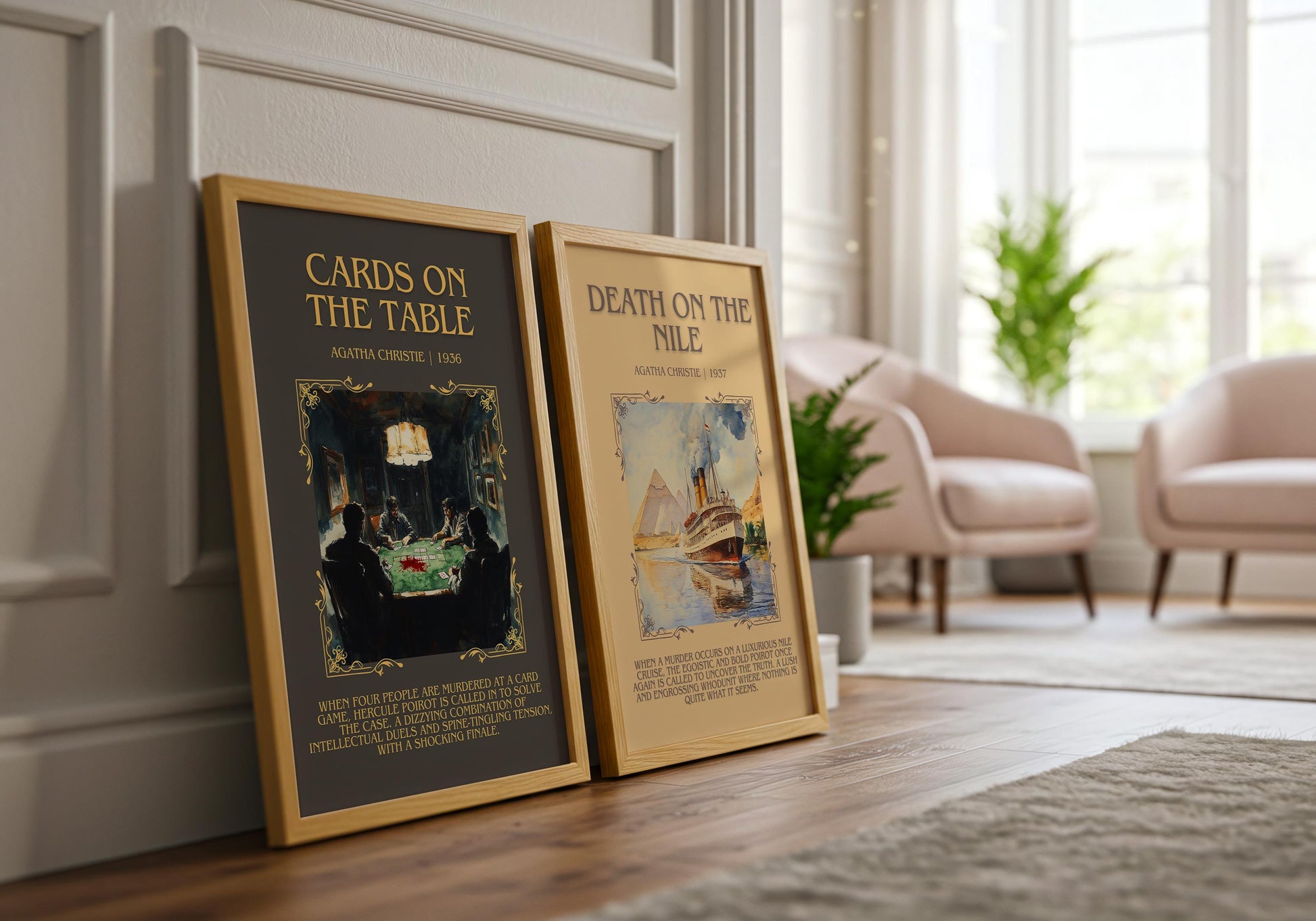 Cards On The Table by Agatha Christie | Descriptive Book Poster | Blurby