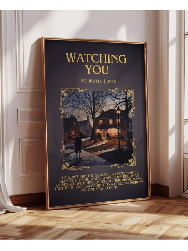 Watching You minimalist poster paper finish options – matte satin gloss