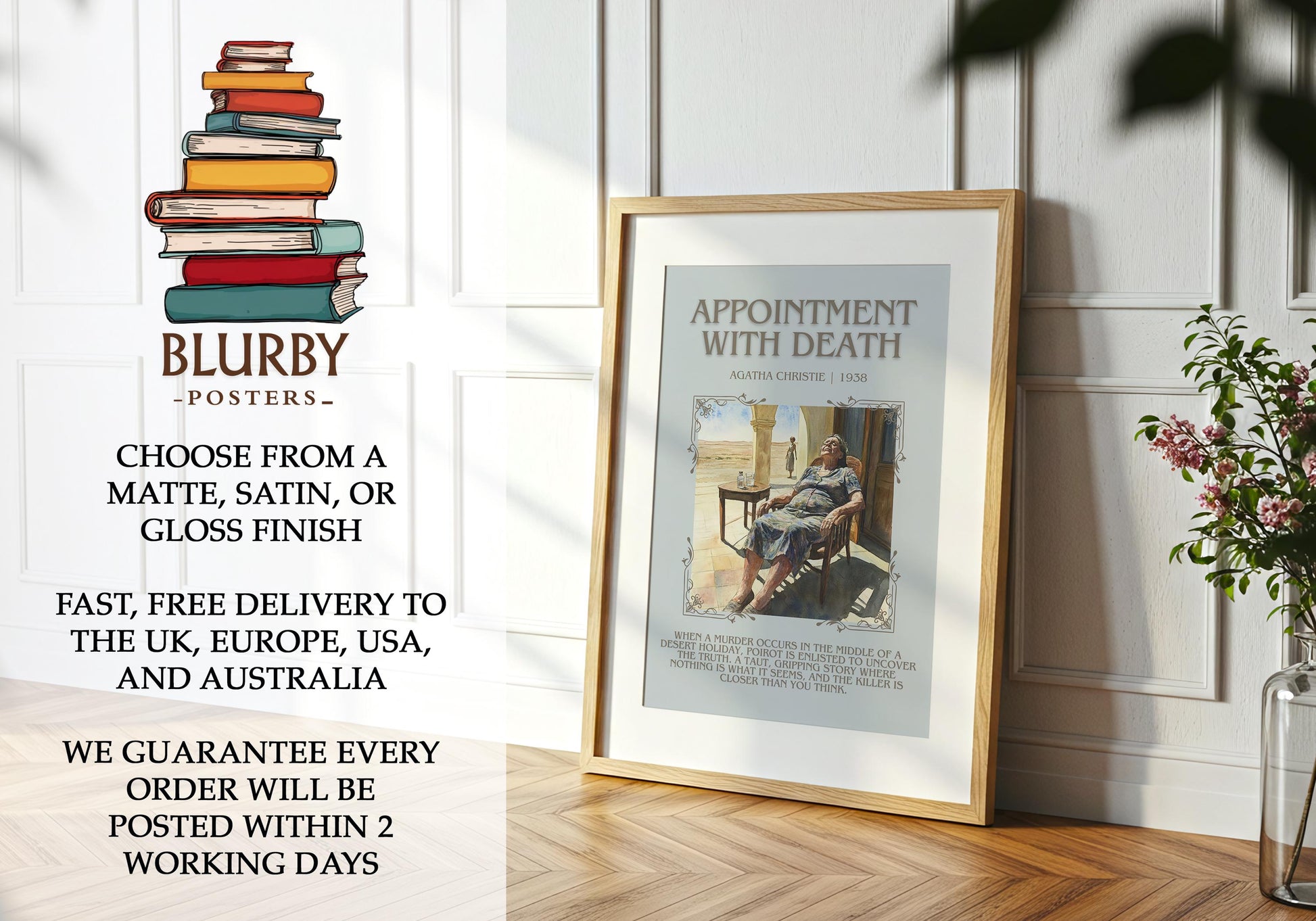 Appointment With Death by Agatha Christie | Descriptive Book Poster | Blurby