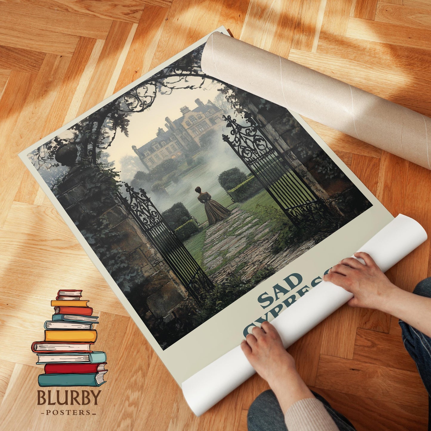 Sad Cypress book cover literary print detail – Agatha Christie book art
