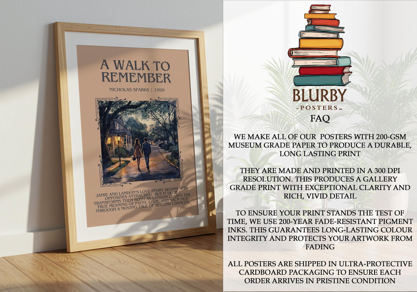 A Walk To Remember by Nicholas Sparks | Descriptive Book Poster | Blurby