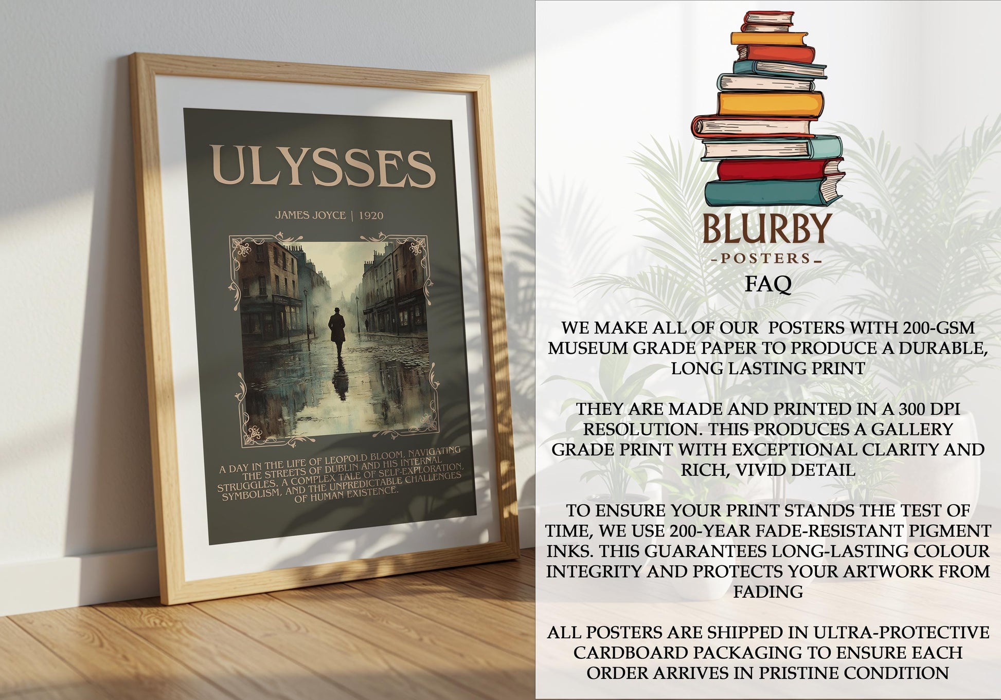 Ulysses by James Joyce | Descriptive Book Poster | Blurby