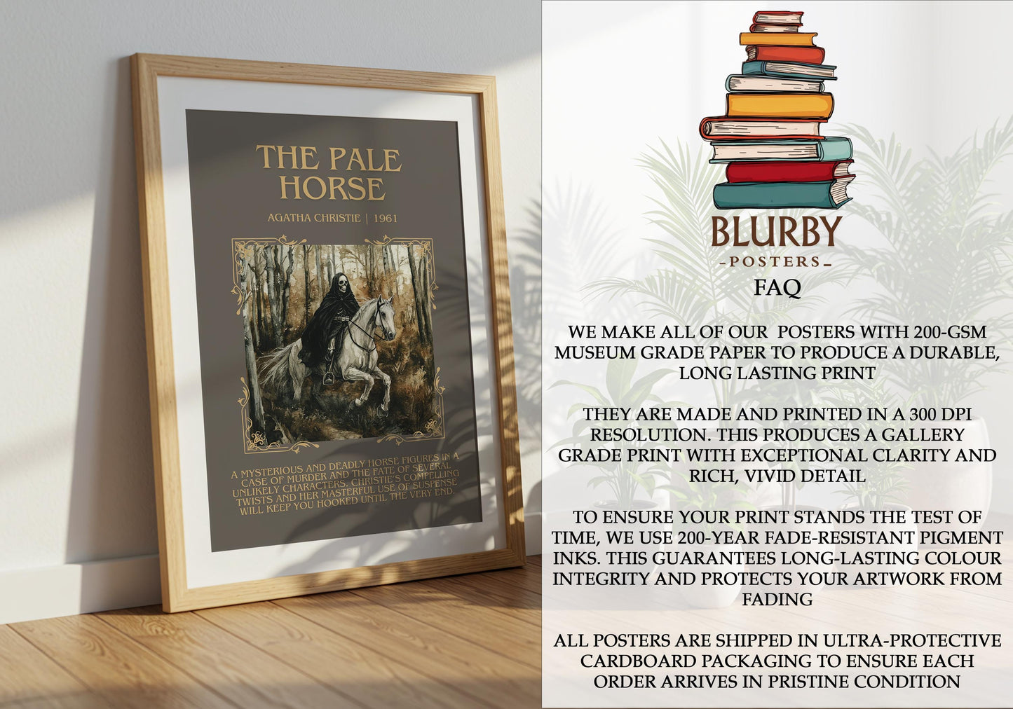 The Pale Horse by Agatha Christie | Descriptive Book Poster | Blurby