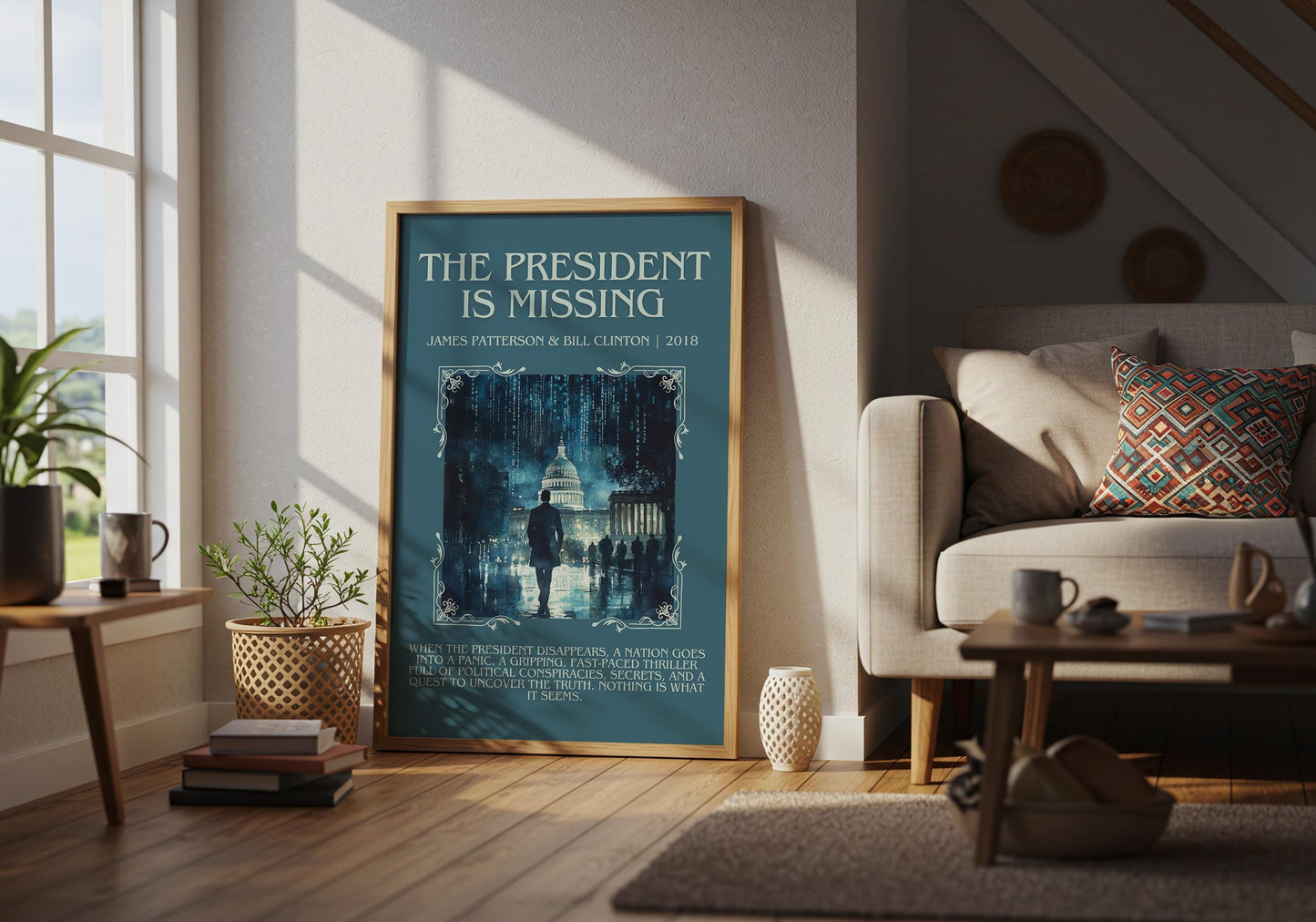 The President Is Missing by James Patterson | Descriptive Book Poster | Blurby