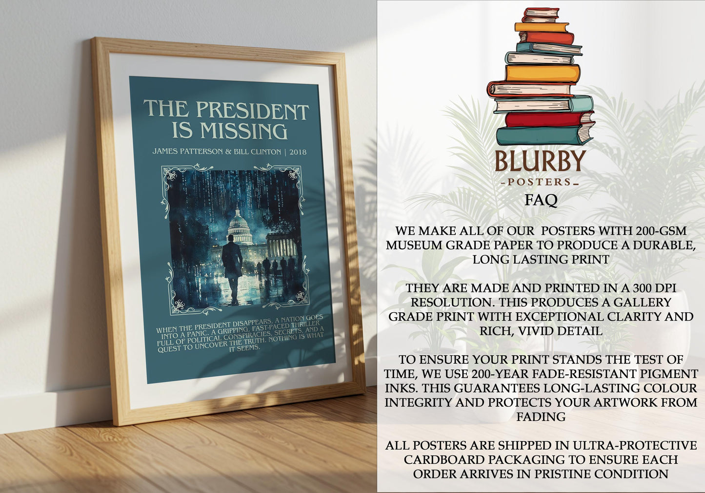 The President Is Missing by James Patterson | Descriptive Book Poster | Blurby