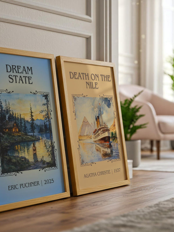 Dream State classic book art book poster framed on wall – historical fiction wall art
