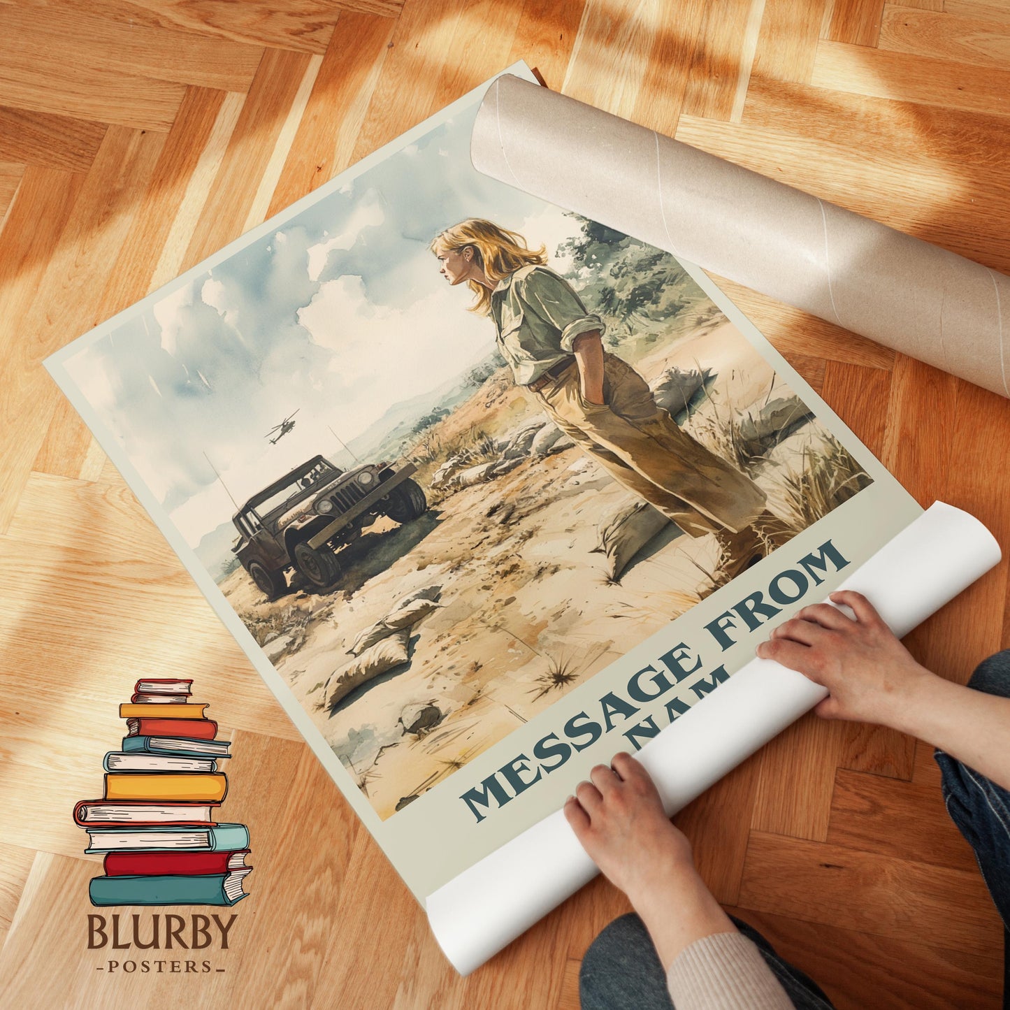 Message from Nam book poster packaging – museum-quality print rolled in protective tube