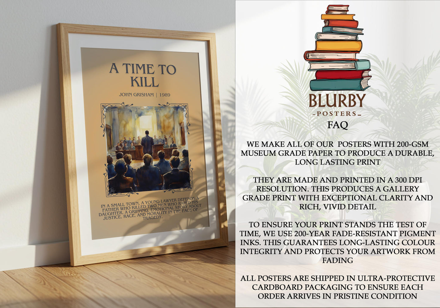 A Time To Kill by John Grisham | Descriptive Book Poster | Blurby