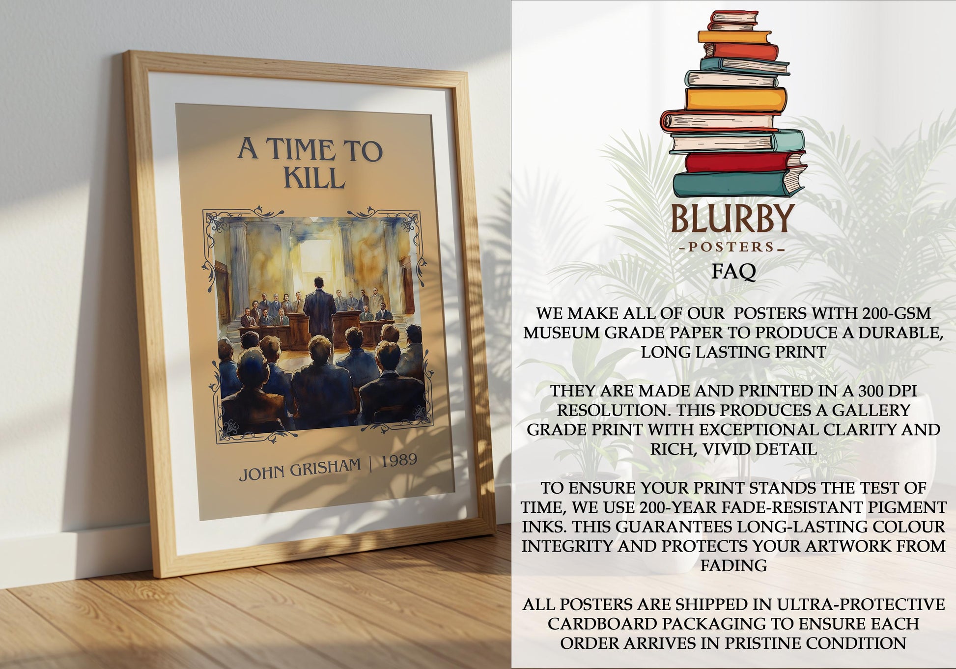 A Time To Kill by John Grisham | Descriptive Book Poster | Minimalist