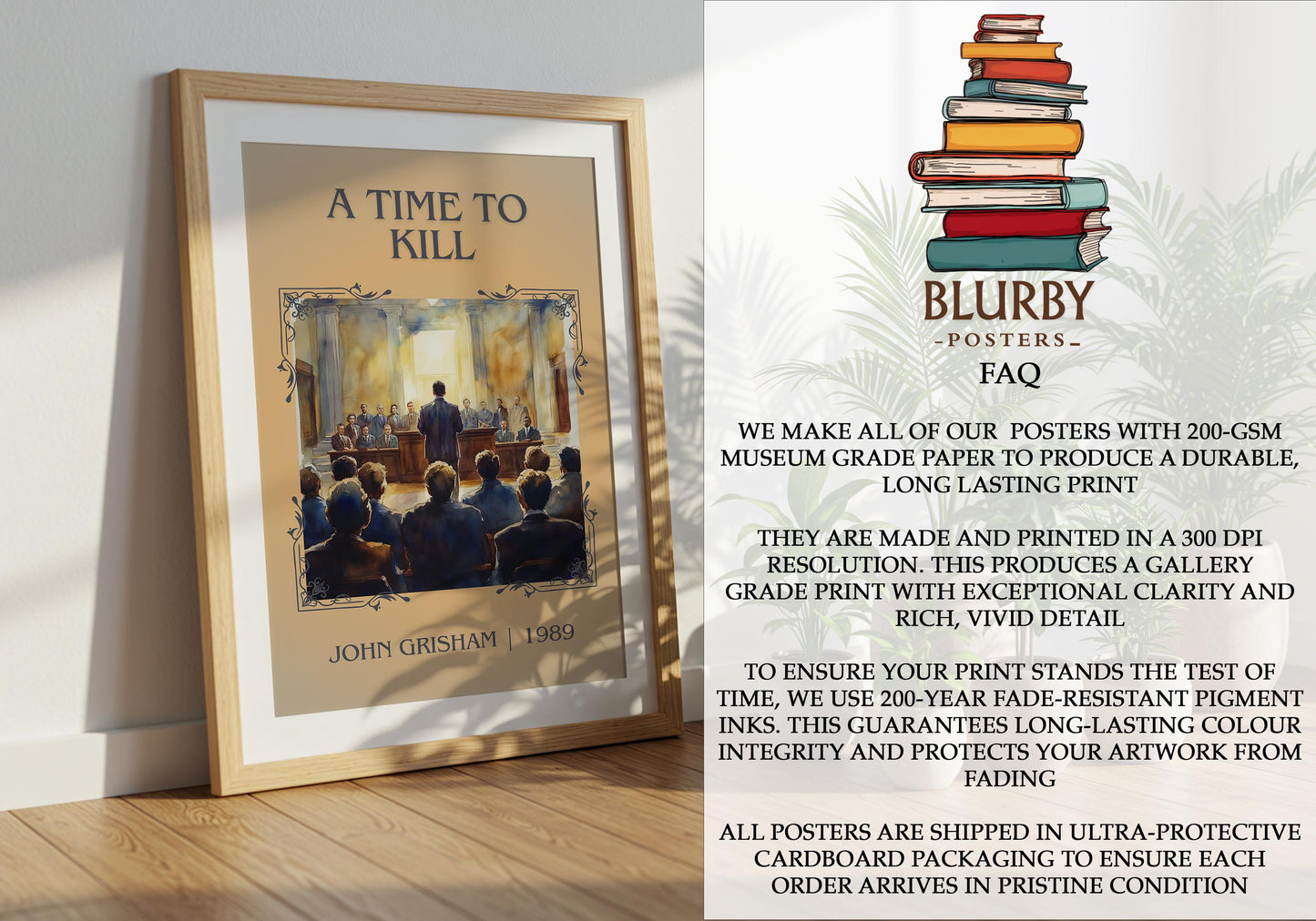 A Time To Kill by John Grisham | Descriptive Book Poster | Minimalist