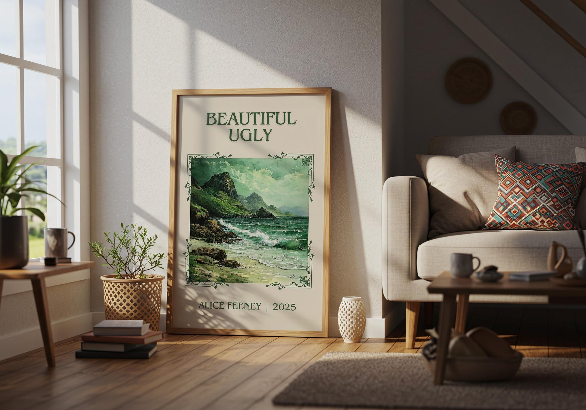 Beautiful Ugly by Alice Feeney | Descriptive Book Poster | Minimalist
