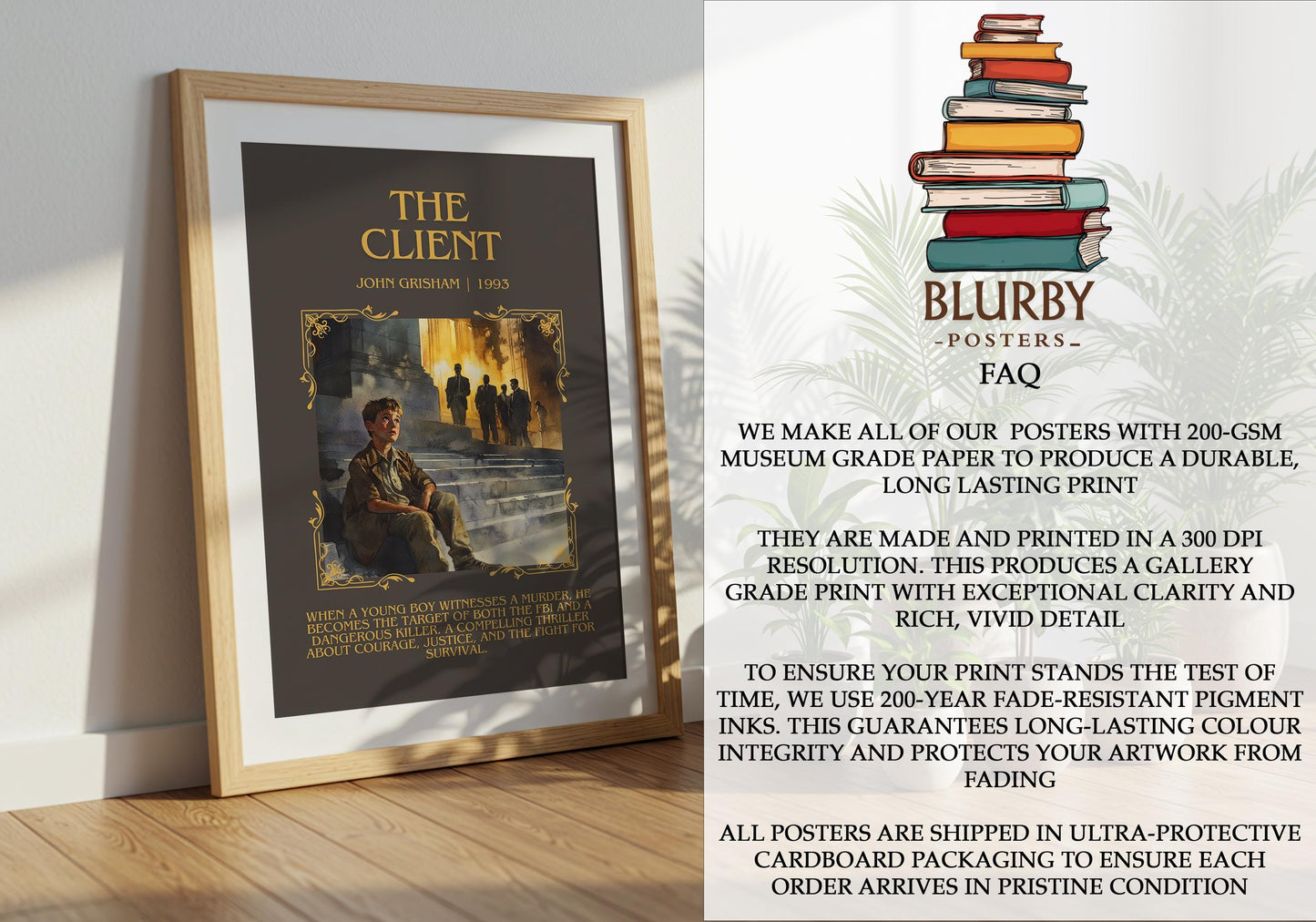 The Client by John Grisham | Descriptive Book Poster | Blurby