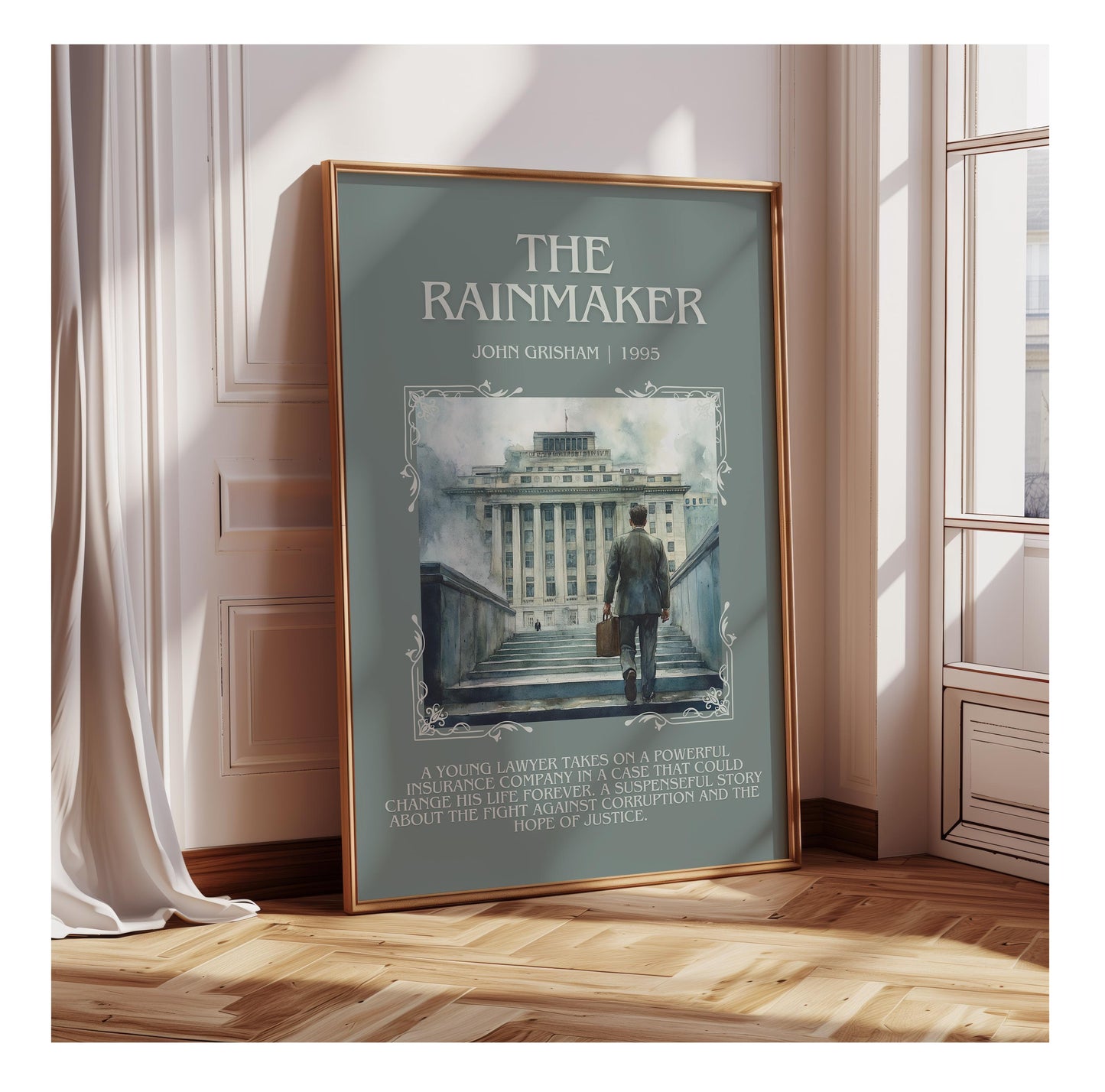 The Rainmaker by John Grisham | Descriptive Book Poster | Blurby