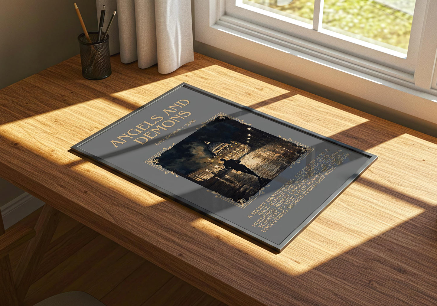 Angels and Demons by Dan Brown | Descriptive Book Poster | Blurby