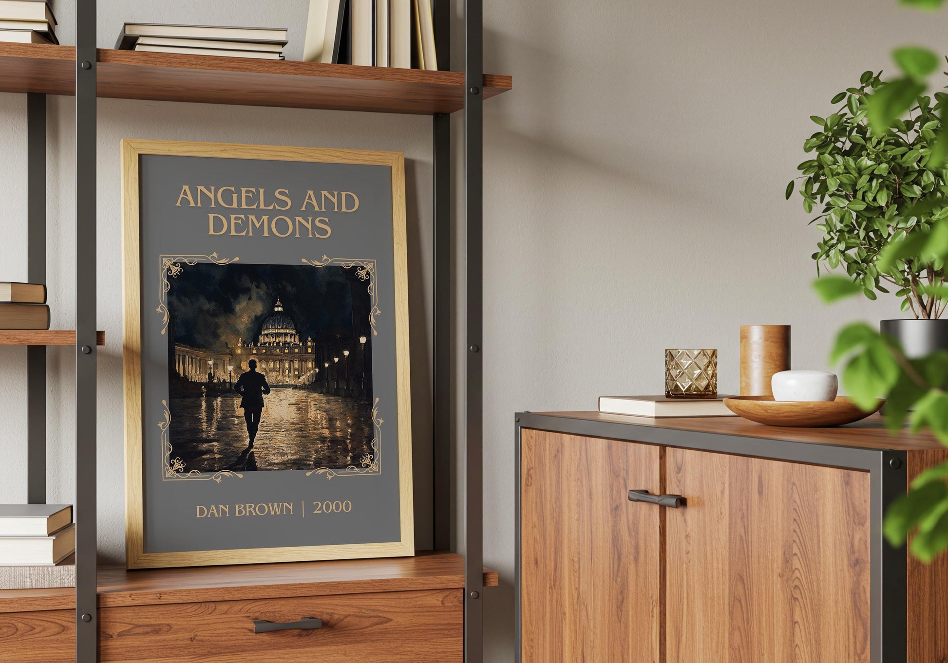 Angels and Demons by Dan Brown | Descriptive Book Poster | Minimalist