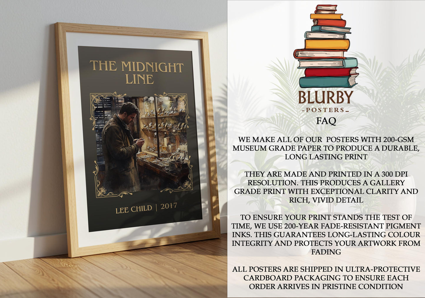 The Midnight Line by Lee Child | Descriptive Book Poster | Minimalist