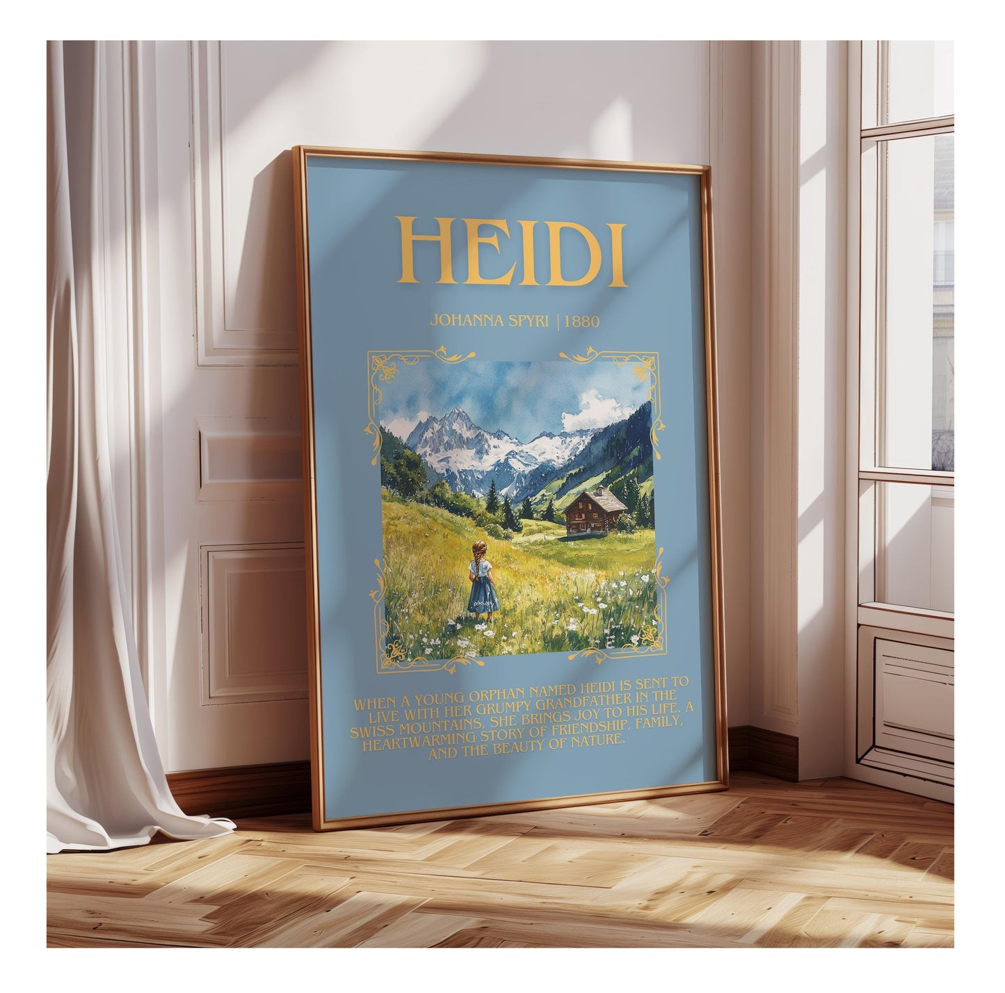 Heidi by Johanna Spyri | Descriptive Book Poster | Blurby