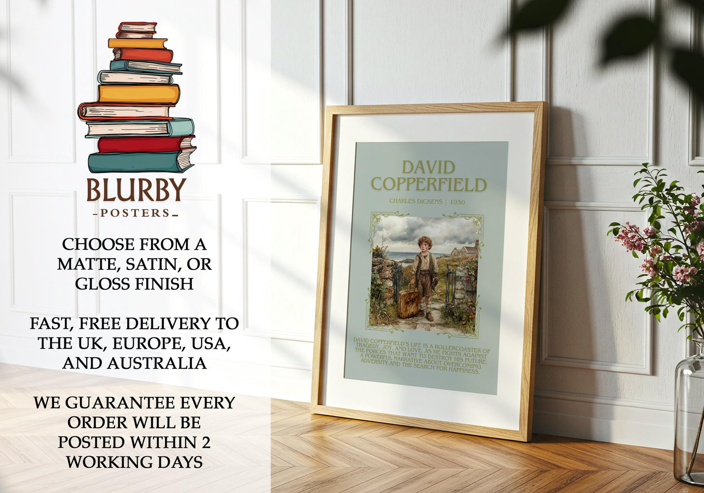 David Copperfield by Charles Dickens | Descriptive Book Poster | Blurby