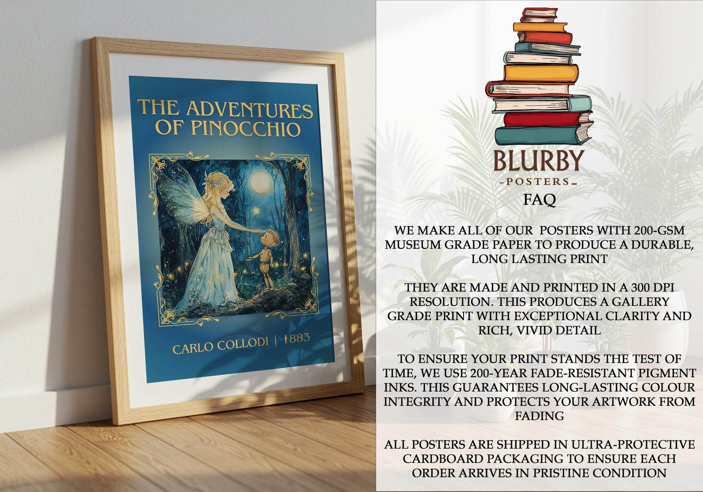 The Adventures Of Pinocchio by Carlos Callodi | Descriptive Book Poster | Minimalist