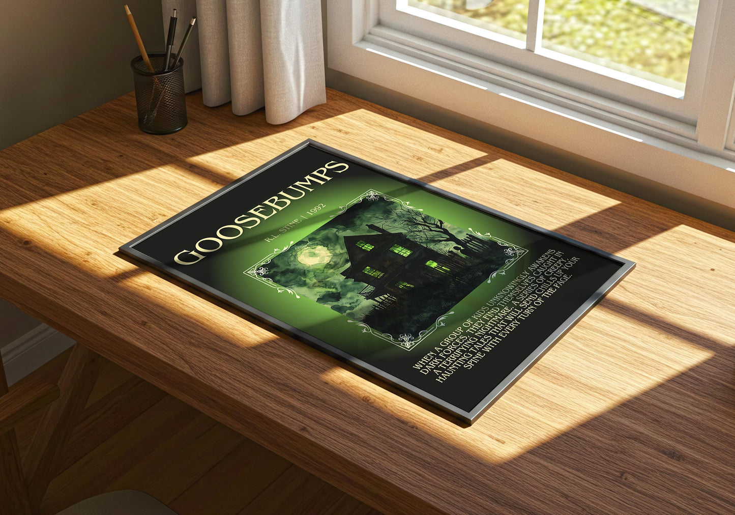 Goosebumps by R.L. Stine | Descriptive Book Poster | Blurby
