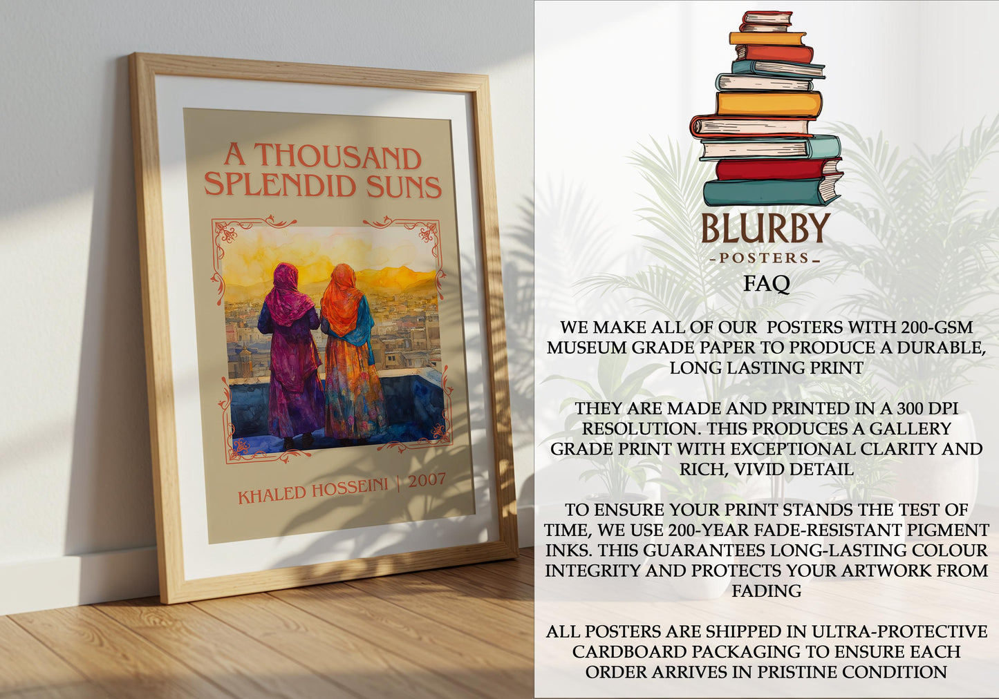 A Thousand Splendid Suns by Khaled Kosseini | Descriptive Book Poster | Minimalist