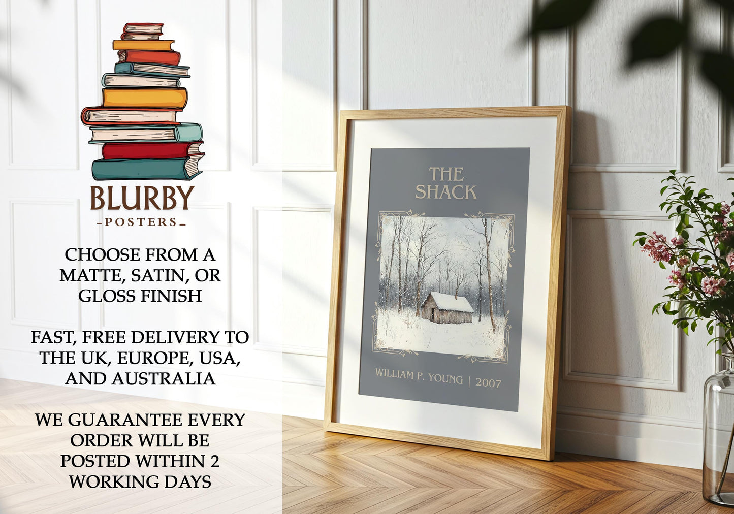 The Shack book poster packaging – museum-quality print rolled in protective tube