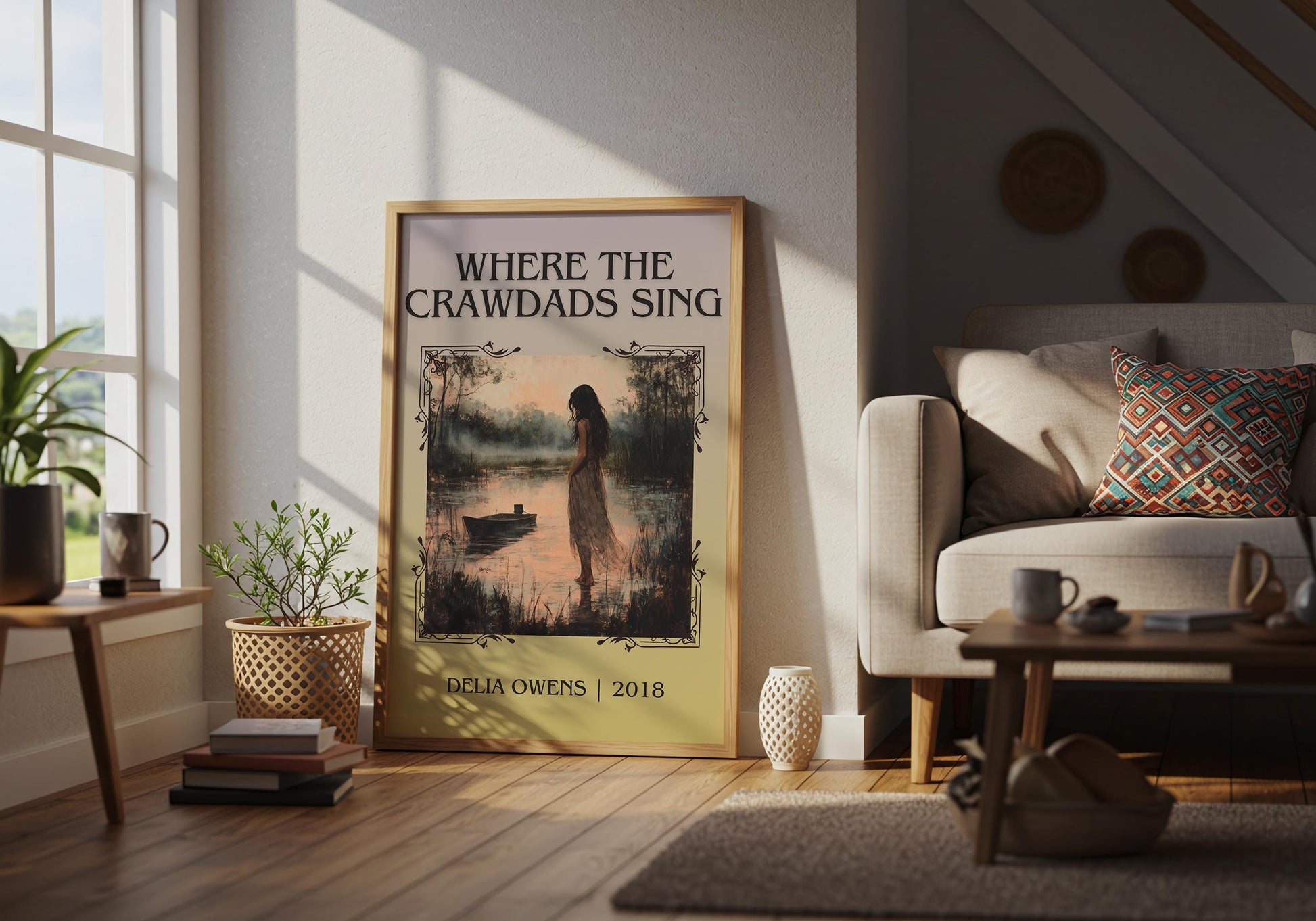 Where The Crawdads Sing by Delia Owens | Descriptive Book Poster | Minimalist