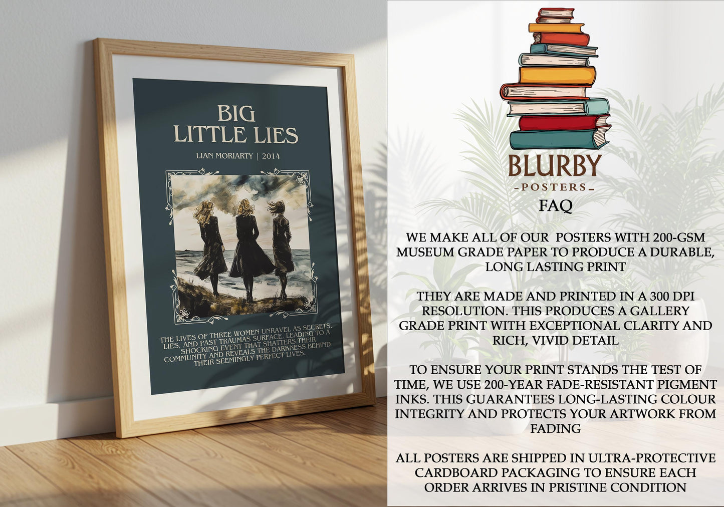 Big Little Lies by Lian Moriarty | Descriptive Book Poster | Blurby