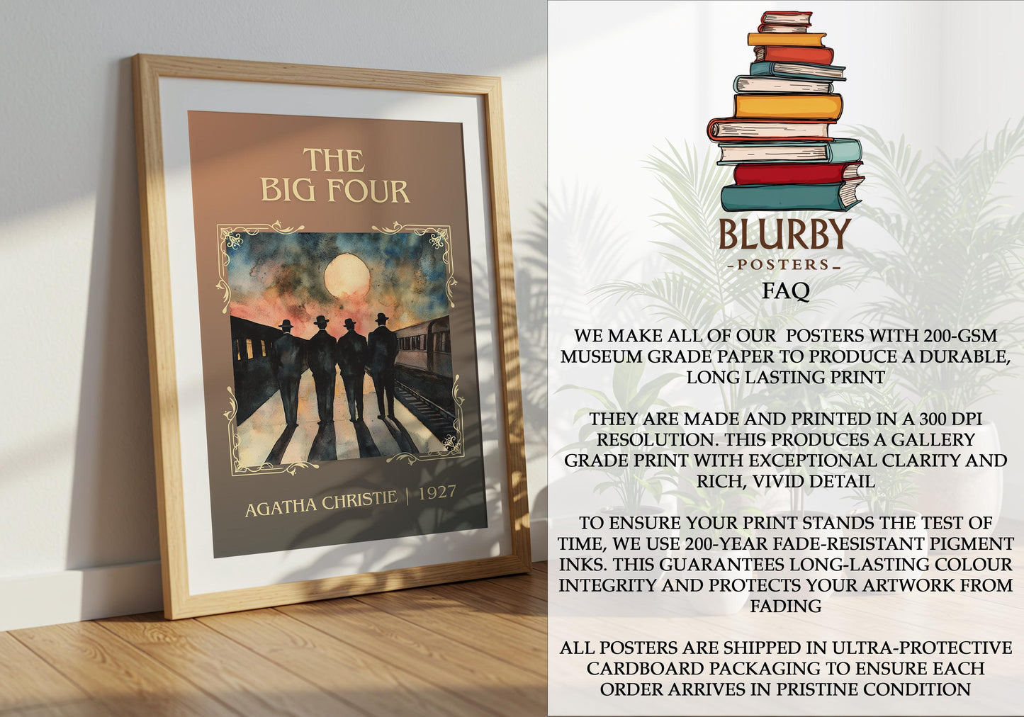 The Big Four by Agatha Christie | Descriptive Book Poster | Minimalist
