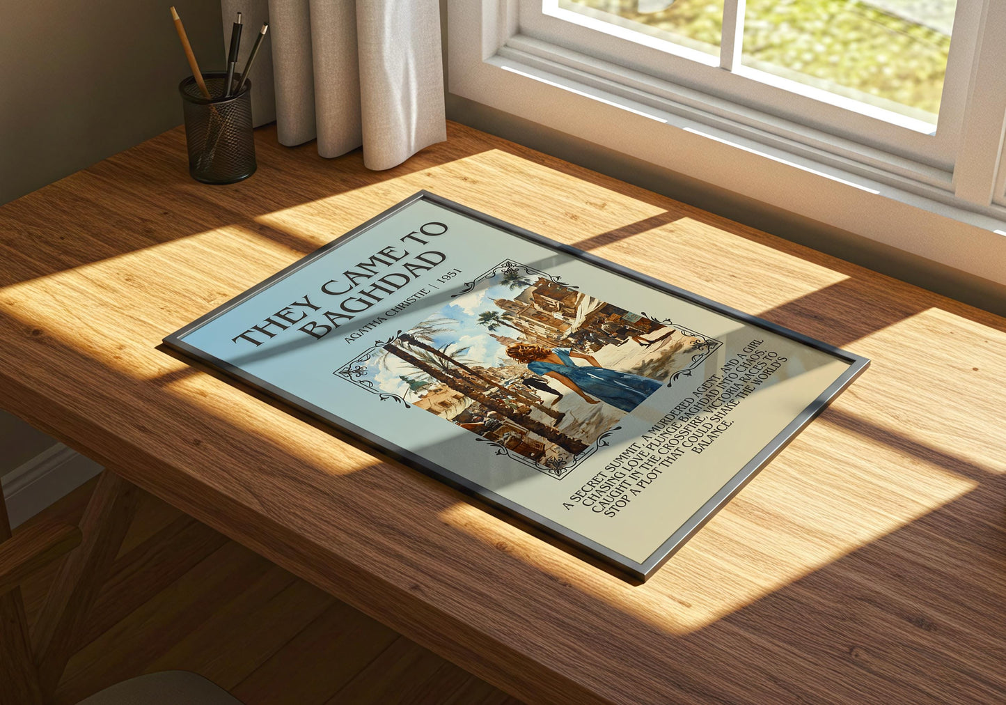 They Came To Baghdad by Agatha Christie | Descriptive Book Poster | Blurby