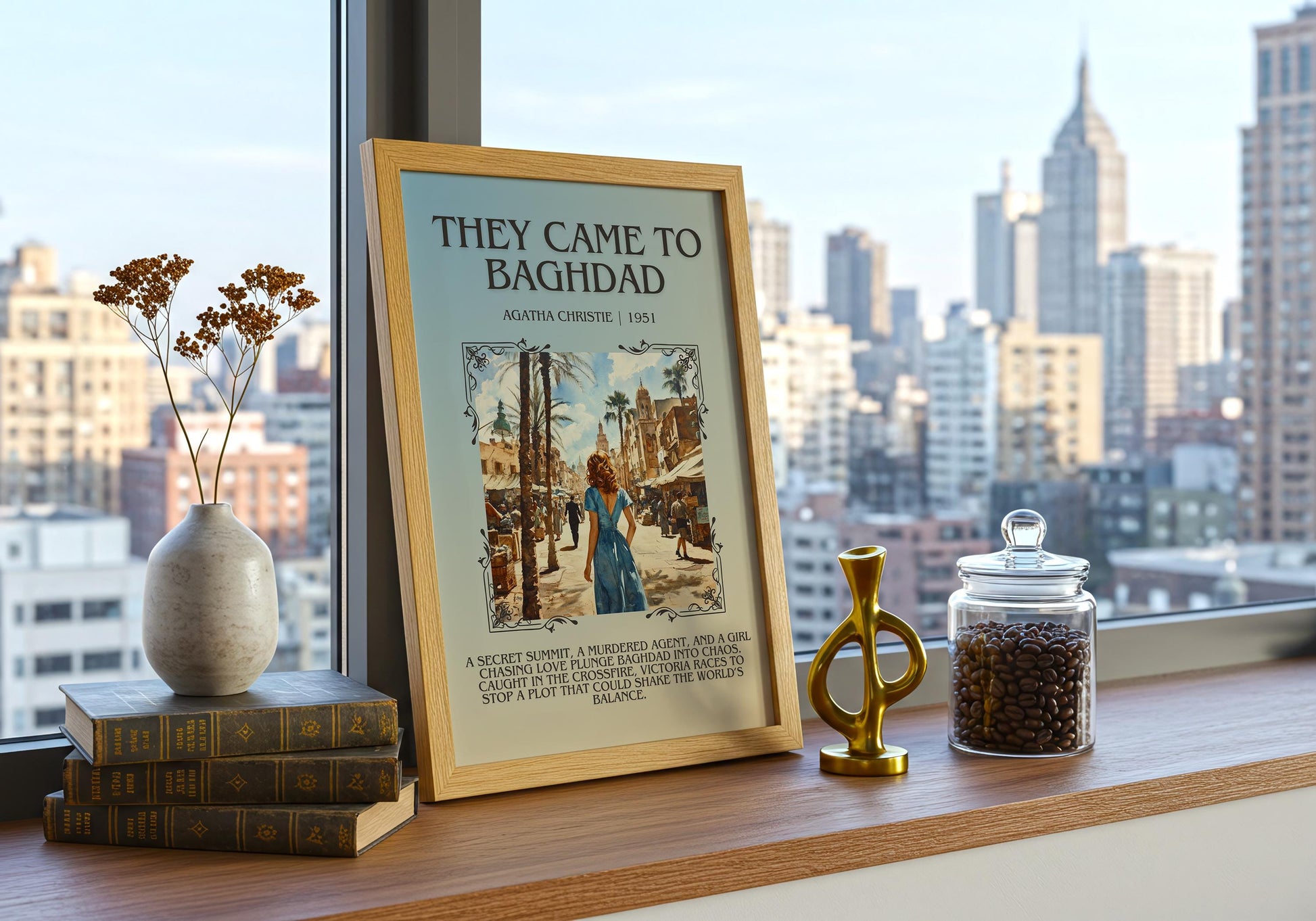 They Came To Baghdad by Agatha Christie | Descriptive Book Poster | Blurby