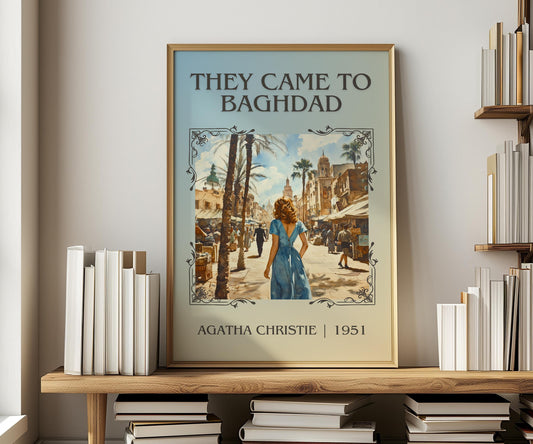 They Came To Baghdad by Agatha Christie | Descriptive Book Poster | Minimalist