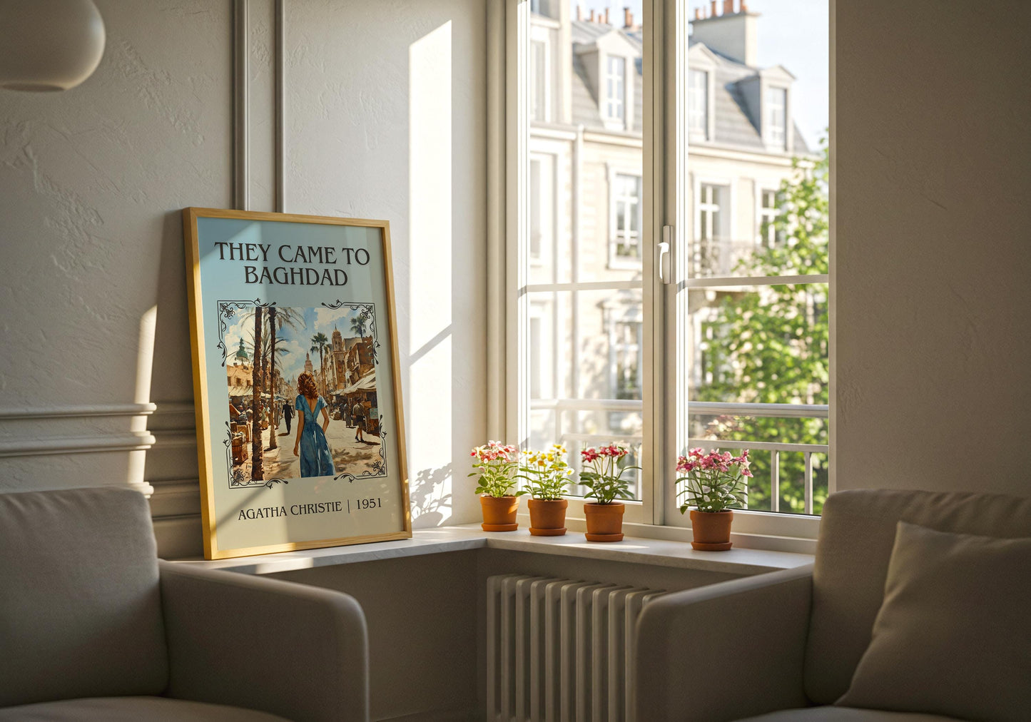 They Came To Baghdad by Agatha Christie | Descriptive Book Poster | Minimalist