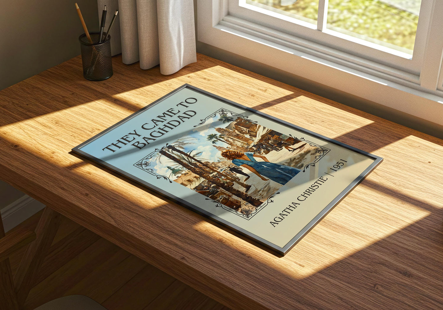 They Came To Baghdad by Agatha Christie | Descriptive Book Poster | Minimalist