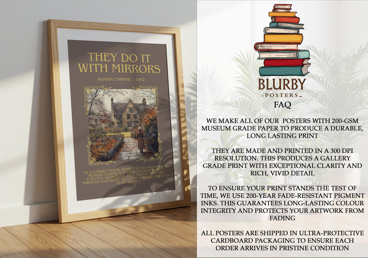 They Do It With Mirrors by Agatha Christie | Descriptive Book Poster | Blurby